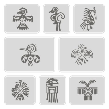 Amerika yerlileri emanetler dingbats karakterlerle (Bölüm 4 tek renkli simgeler kümesi)