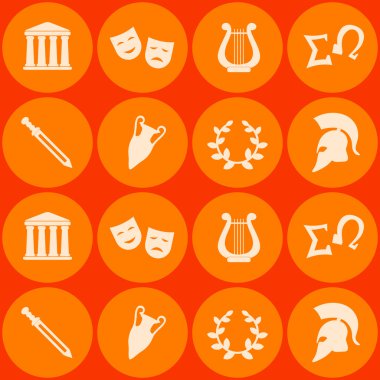 Yunanistan sembolleri ile sorunsuz arka plan