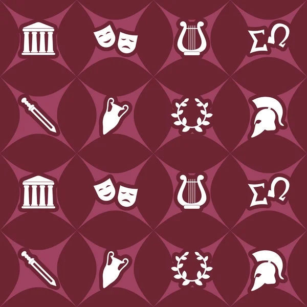 Yunanistan sembolleri ile sorunsuz arka plan