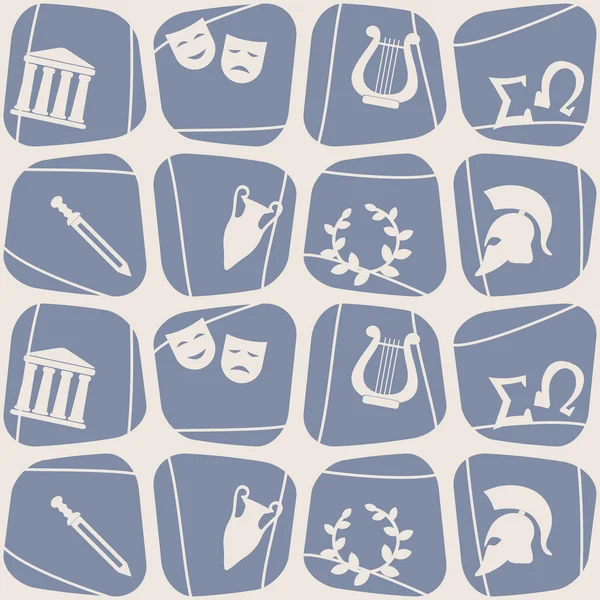 Yunanistan sembolleri ile sorunsuz arka plan