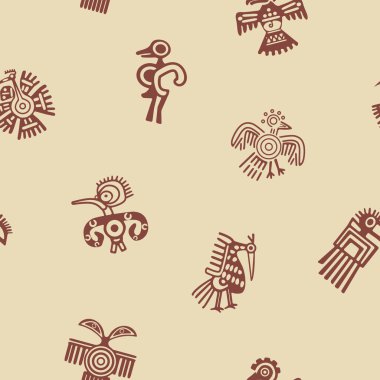 Sorunsuz imkanı arka plan ile Amerika yerlileri emanetler dingbats karakterler