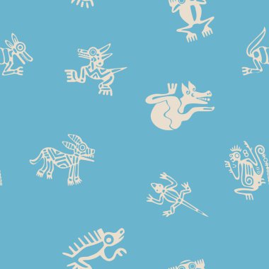 Sorunsuz imkanı arka plan ile Amerika yerlileri emanetler dingbats karakterler