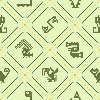 Sorunsuz imkanı arka plan ile Amerika yerlileri emanetler dingbats karakterler