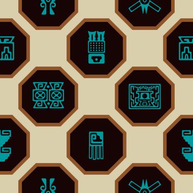 Sorunsuz imkanı arka plan ile Amerika yerlileri emanetler dingbats karakterler