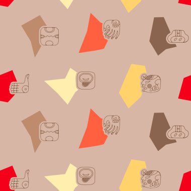 Sorunsuz imkanı arka plan ile Amerika yerlileri emanetler dingbats karakterler