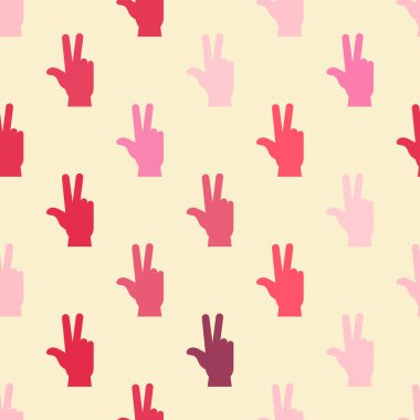 El ve parmak simgeleri ile sorunsuz arka plan