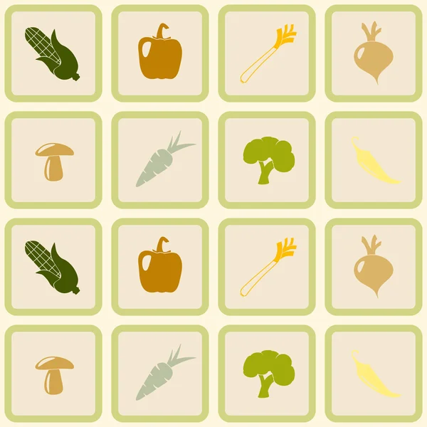 无缝背景与蔬菜 — 图库矢量图片