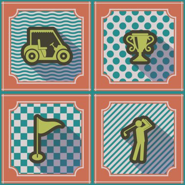 Golf simgeleri ile sorunsuz arka plan