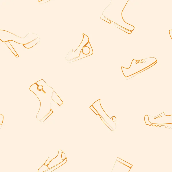 Nahtloser Hintergrund mit Schuhen — Stockvektor