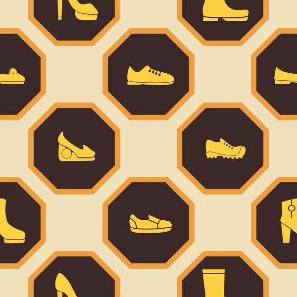 Fond sans couture avec des chaussures — Image vectorielle