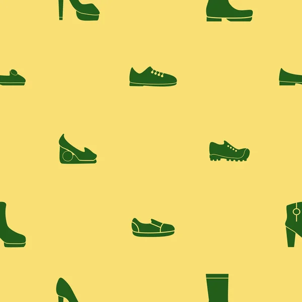 Fondo sin costuras con zapatos — Vector de stock