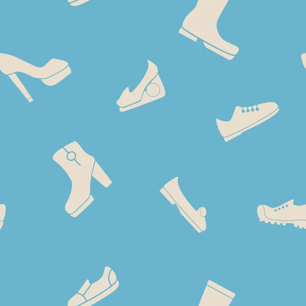 Fondo sin costuras con zapatos — Vector de stock