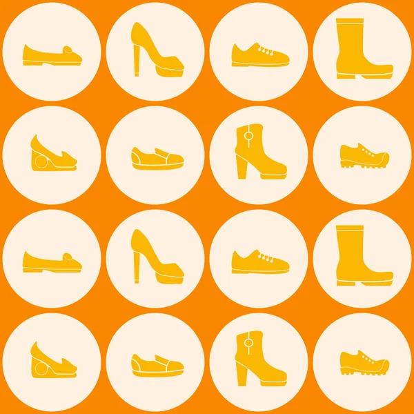 Fondo sin costuras con zapatos — Vector de stock