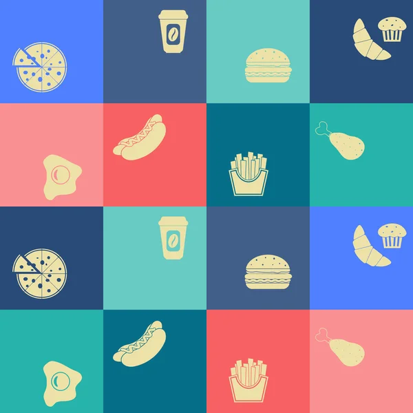 Background with fast food — Stock Vector