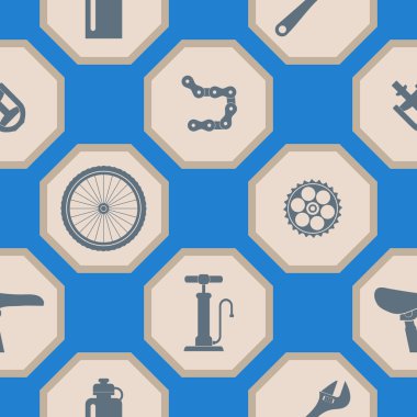 Bisiklet simgeleri ile sorunsuz arka plan