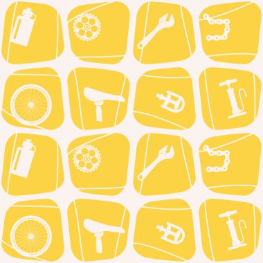 Bisiklet simgeleri ile sorunsuz arka plan