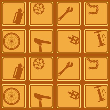 Bisiklet simgeleri ile sorunsuz arka plan