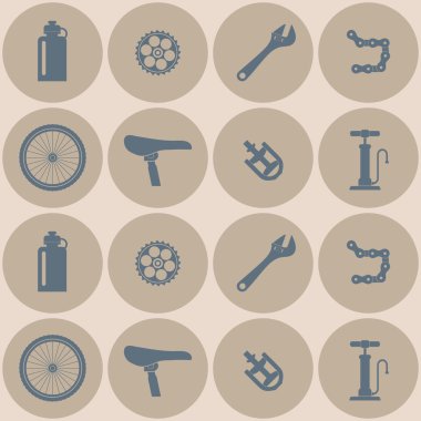 Bisiklet simgeleri ile sorunsuz arka plan