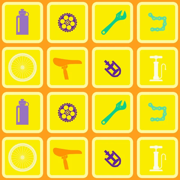 Bisiklet simgeleri ile sorunsuz arka plan