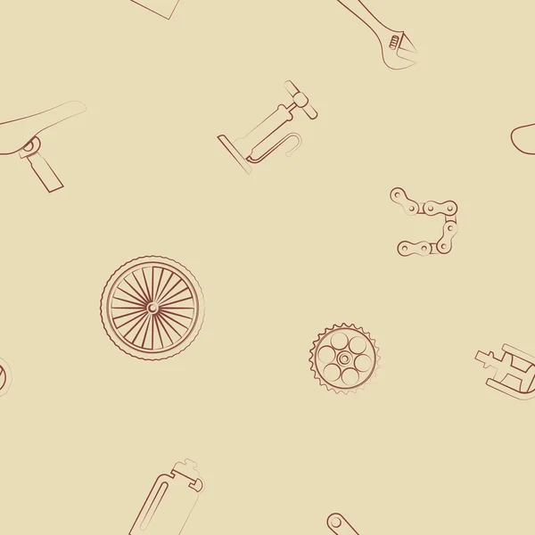 Seamless background with bicycle icons — Stock Vector