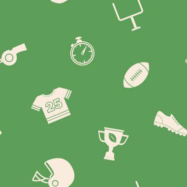 Amerikan futbolu simgeleri ile sorunsuz arka plan