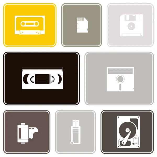 Seamless background with data storage — Stock Vector