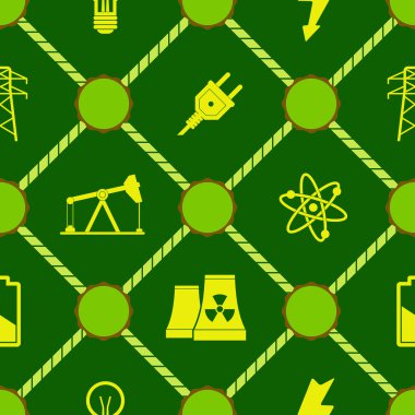 Enerji ve güç simgeleri ile sorunsuz arka plan