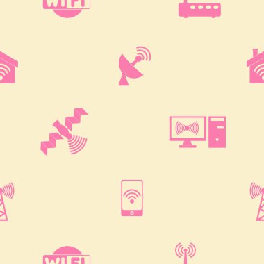 Wi-fi sembolleri ile sorunsuz arka plan