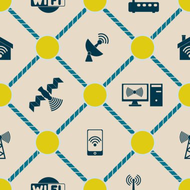 Wi-fi sembolleri ile sorunsuz arka plan