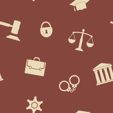 Hukuk ve mahkemeler sembolleri ile sorunsuz arka plan
