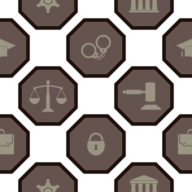 Hukuk ve mahkemeler sembolleri ile sorunsuz arka plan