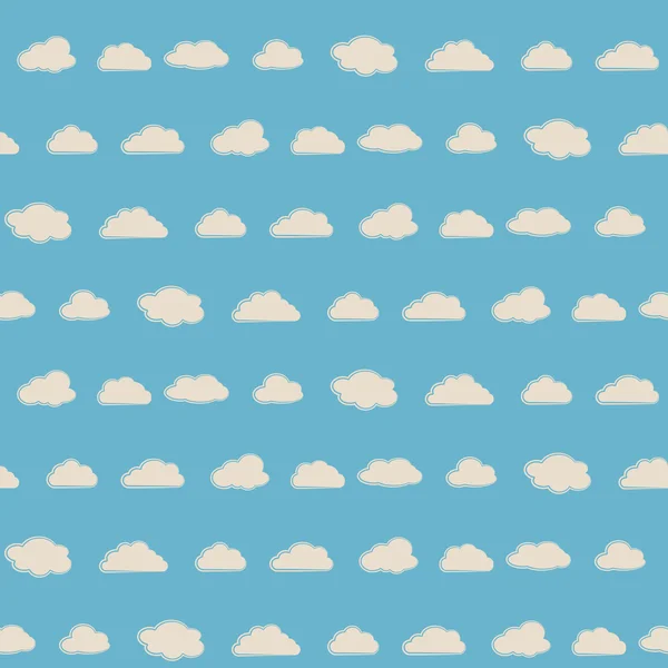 Бесшовный фон с облаками — стоковый вектор