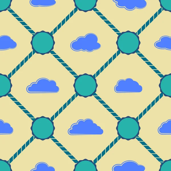 Fond sans couture avec nuages — Image vectorielle