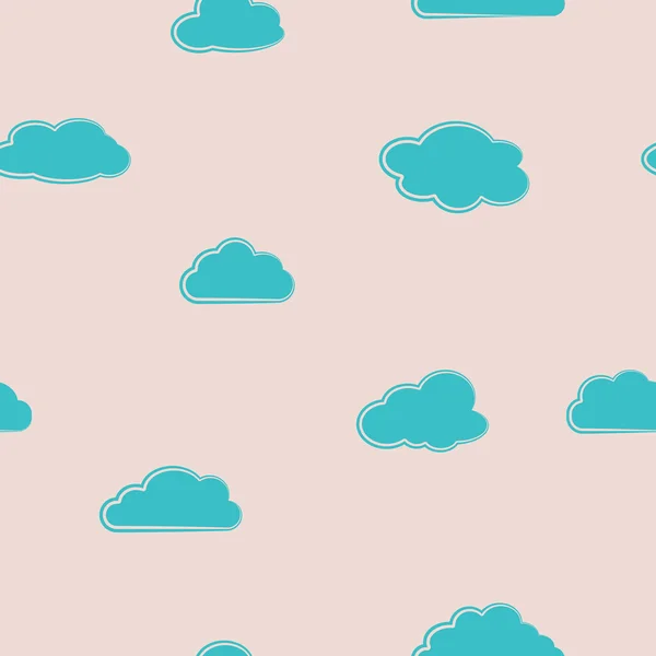 Seamless background with clouds — Stock Vector