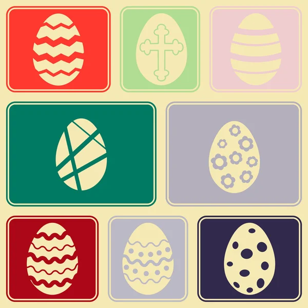 Fundo sem costura com ovos de Páscoa — Vetor de Stock