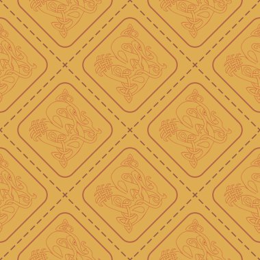 Kelt sanat ve etnik süs eşyaları ile sorunsuz arka plan