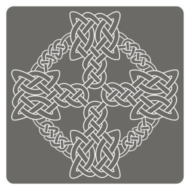 Kelt sanat ve etnik süs eşyaları ile tek renkli simge