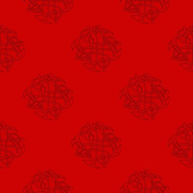 Celtic sanat ve etnik süs eşyaları ile Seamless Modeli