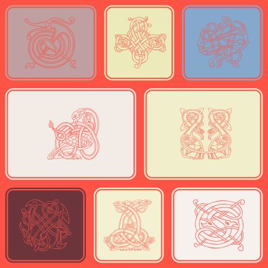 Celtic sanat ve etnik süs eşyaları ile Seamless Modeli