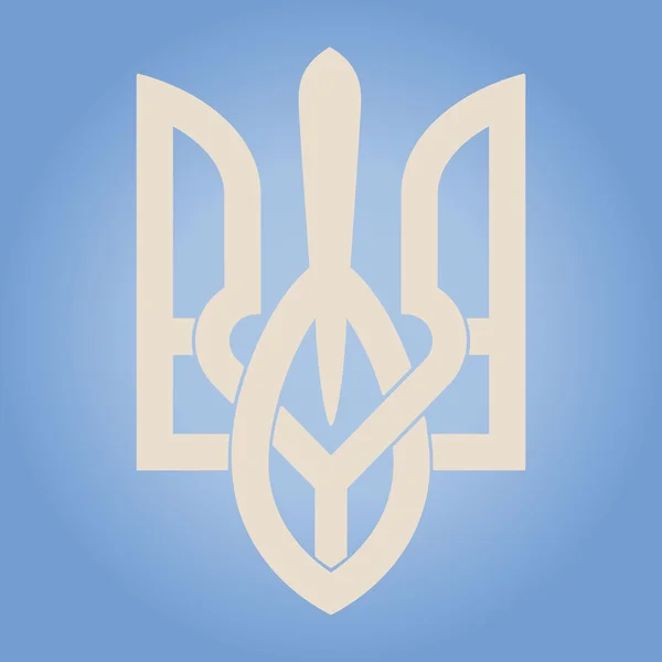 装饰的乌克兰三叉戟 — 图库矢量图片