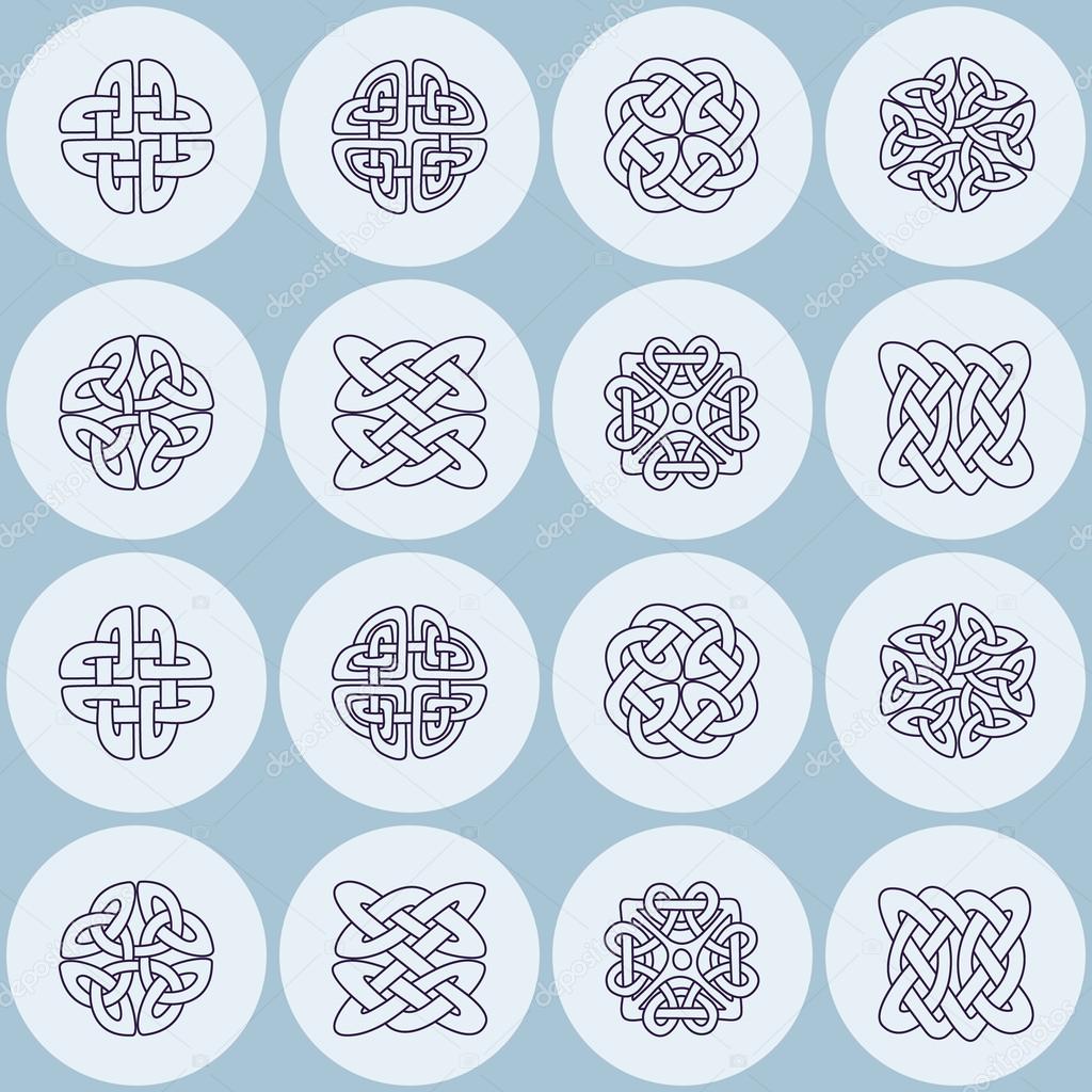 Seamless background with Celtic geometric ornament