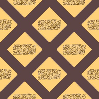 Amerika yerlileri sanat ve etnik süslemeli seamless modeli