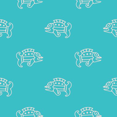 Amerika yerlileri sanat ve etnik süslemeli seamless modeli