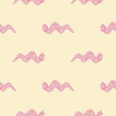 Amerika yerlileri sanat ve etnik süslemeli seamless modeli