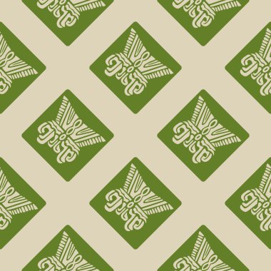 Amerika yerlileri sanat ve etnik süslemeli seamless modeli