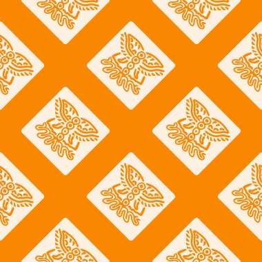 Amerika yerlileri sanat ve etnik süslemeli seamless modeli