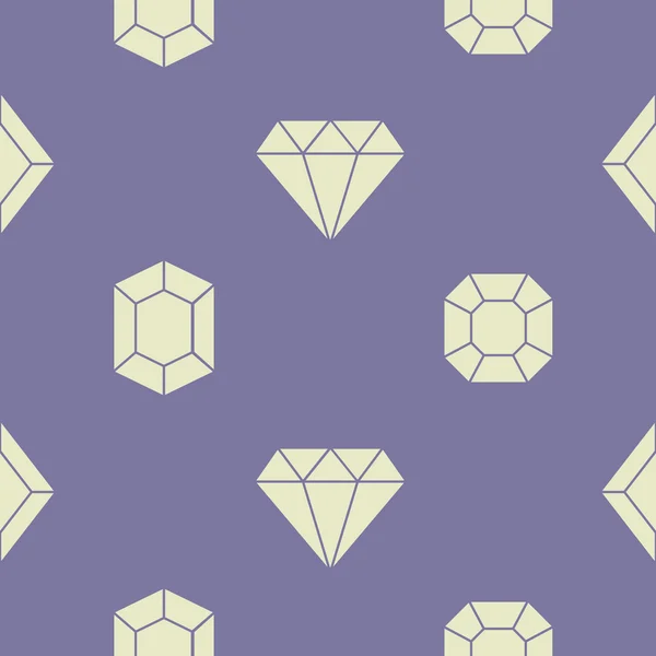 Nahtloses Muster mit Vektor-Diamant-Symbolen — Stockvektor