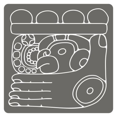 tek renkli simge ile Glifler Maya Night Lord