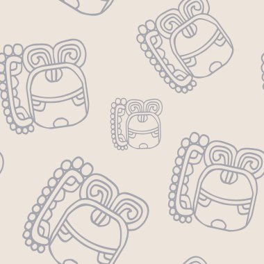 sembol Maya Night Lord ile Seamless Modeli