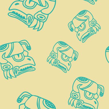 Glifler Maya dönemleri takvim adları ile Seamless Modeli